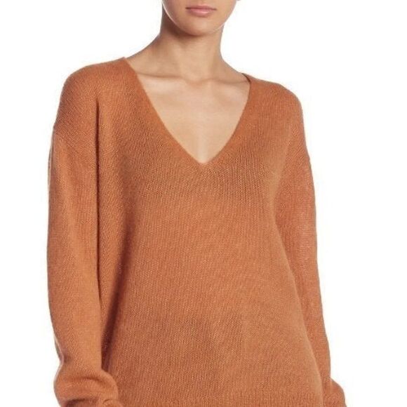 FREE PEOPLE | Gossamer V-Neck Sweater - [Small in Terracotta] - Picture 2 of 9